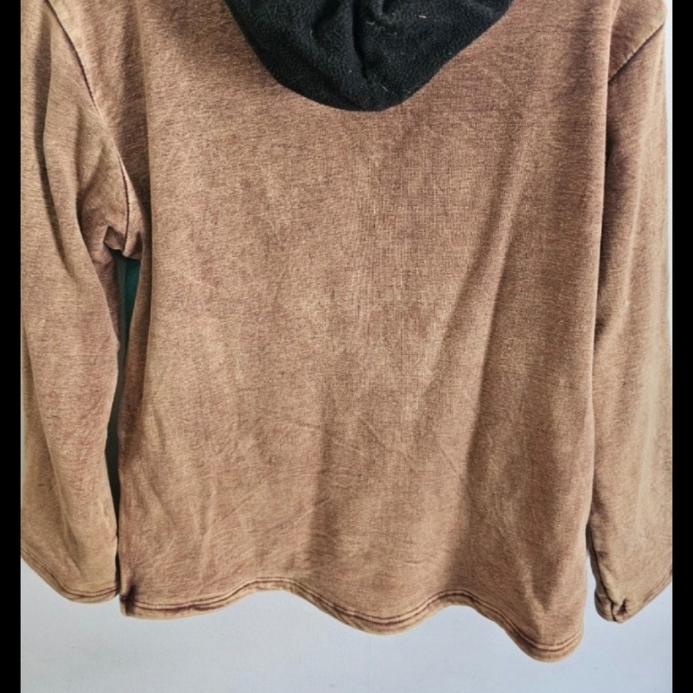 Multicolor Patchwork Teddy Hooded Jacket/Sweatshi… - image 7